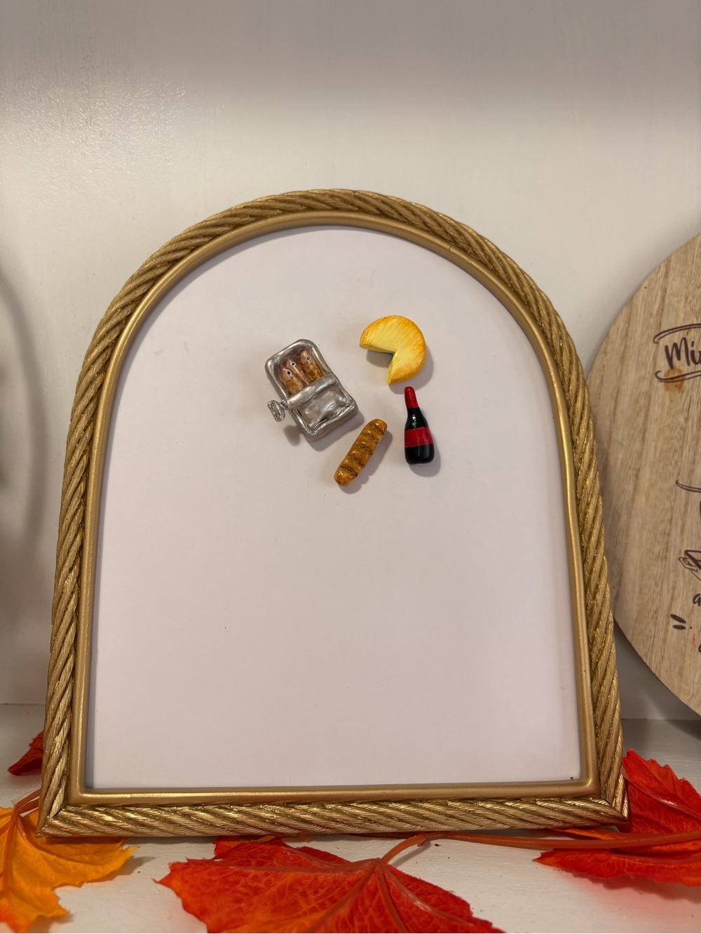 Hand crafted magnet set - girl dinner